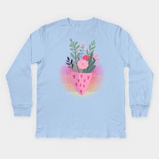 Flower time Kids Long Sleeve T-Shirt